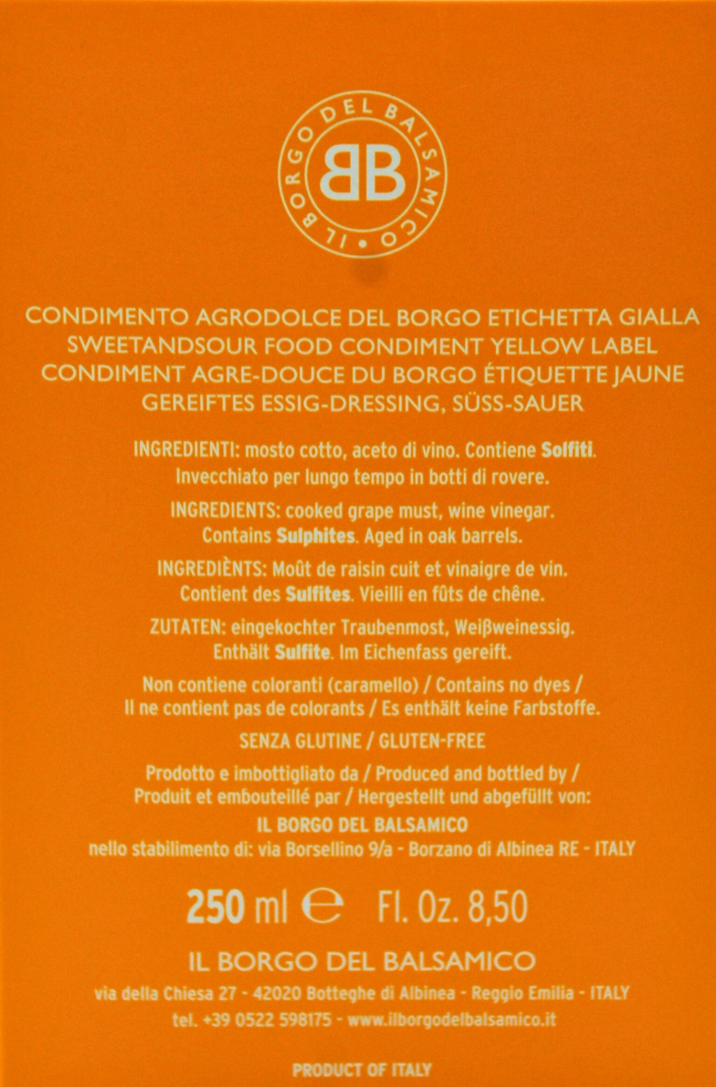 Condimento del Bordo Invecchiato Etichetta Gialla