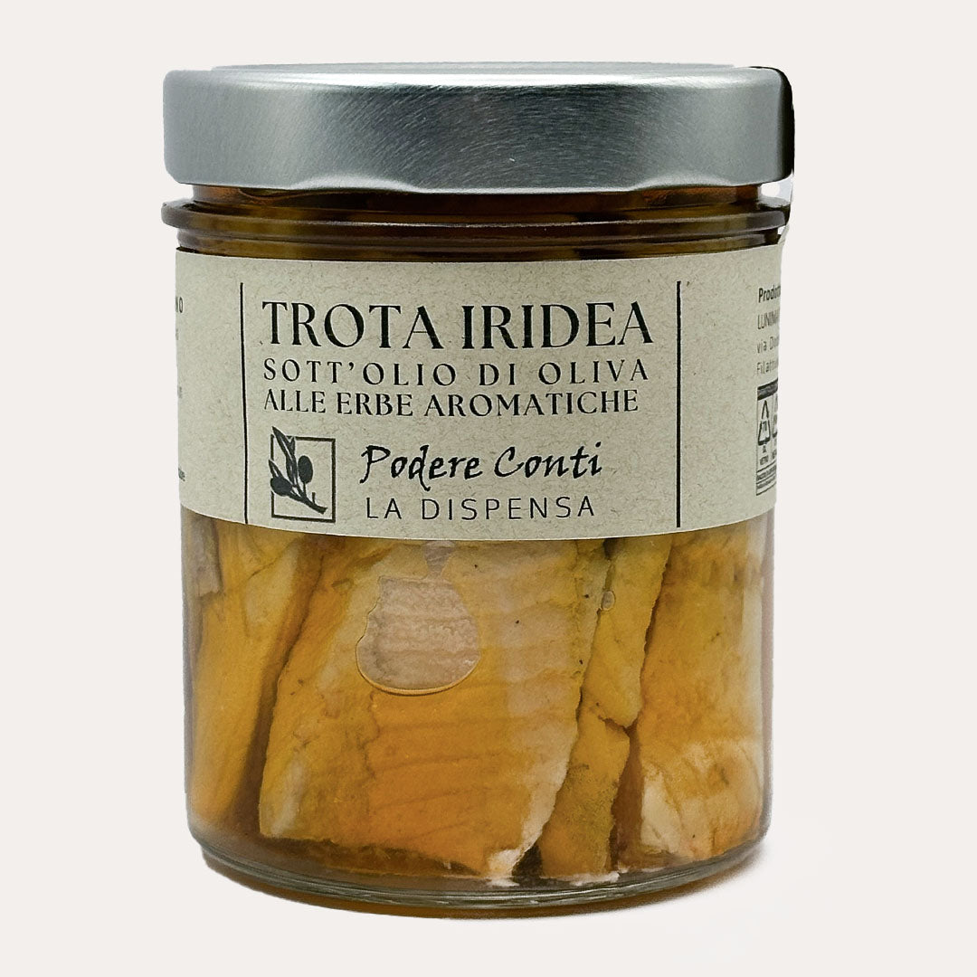 Trota Iridea Sott'olio di oliva alle Erbe Aromatiche