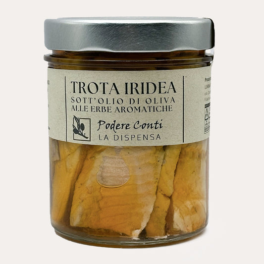 Trota Iridea Sott'olio di oliva alle Erbe Aromatiche