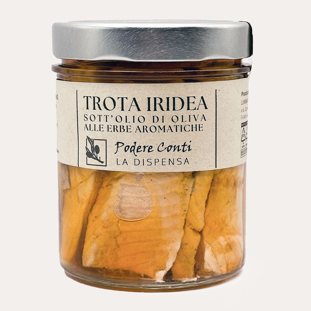 Trota Iridea Sott'olio di oliva alle Erbe Aromatiche