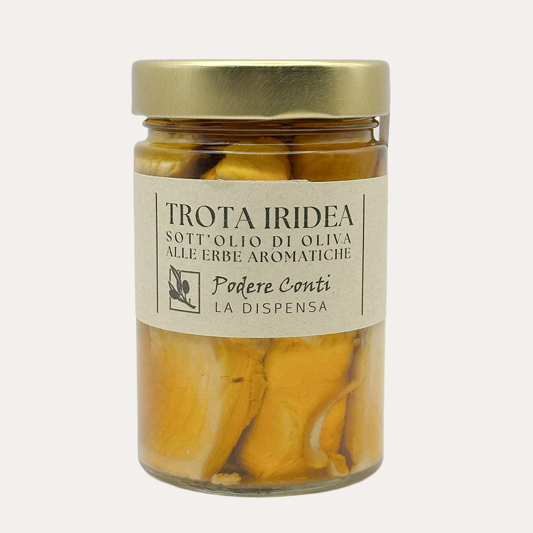 Trota Iridea Sott'olio di oliva alle Erbe Aromatiche