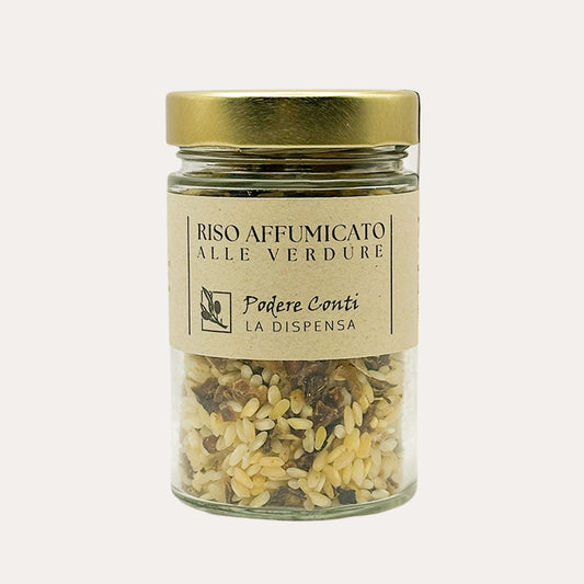 Preparato per risotto di Riso Arborio affumicato al legno d’acero con verdure essiccate